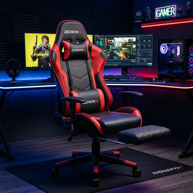 Dowinx premium gaming chair with ergonomic design in a gaming room setup
