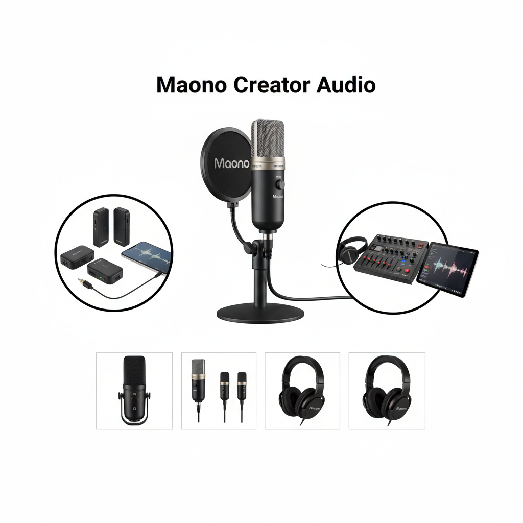 Maono creator audio ecosystem for mobile-first content