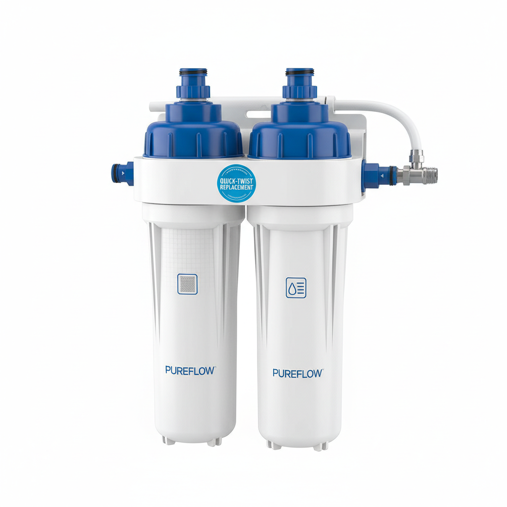 Clean kitchen faucet with filtered water lifestyle image